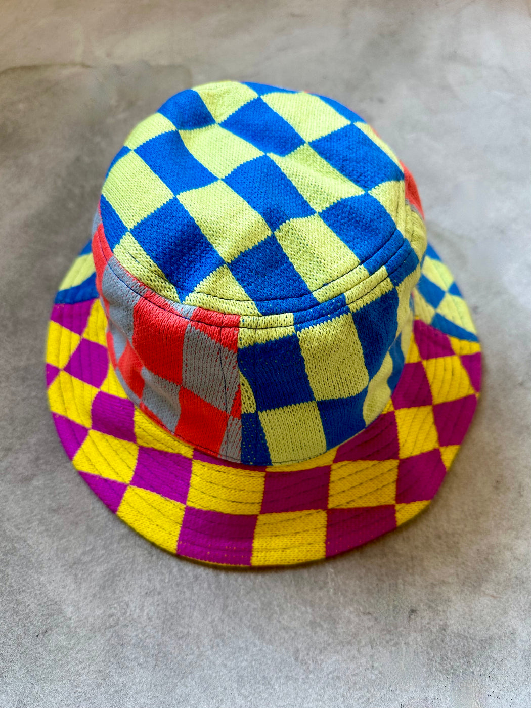"Checkerboard" Patchwork Bucket Hat by Verloop