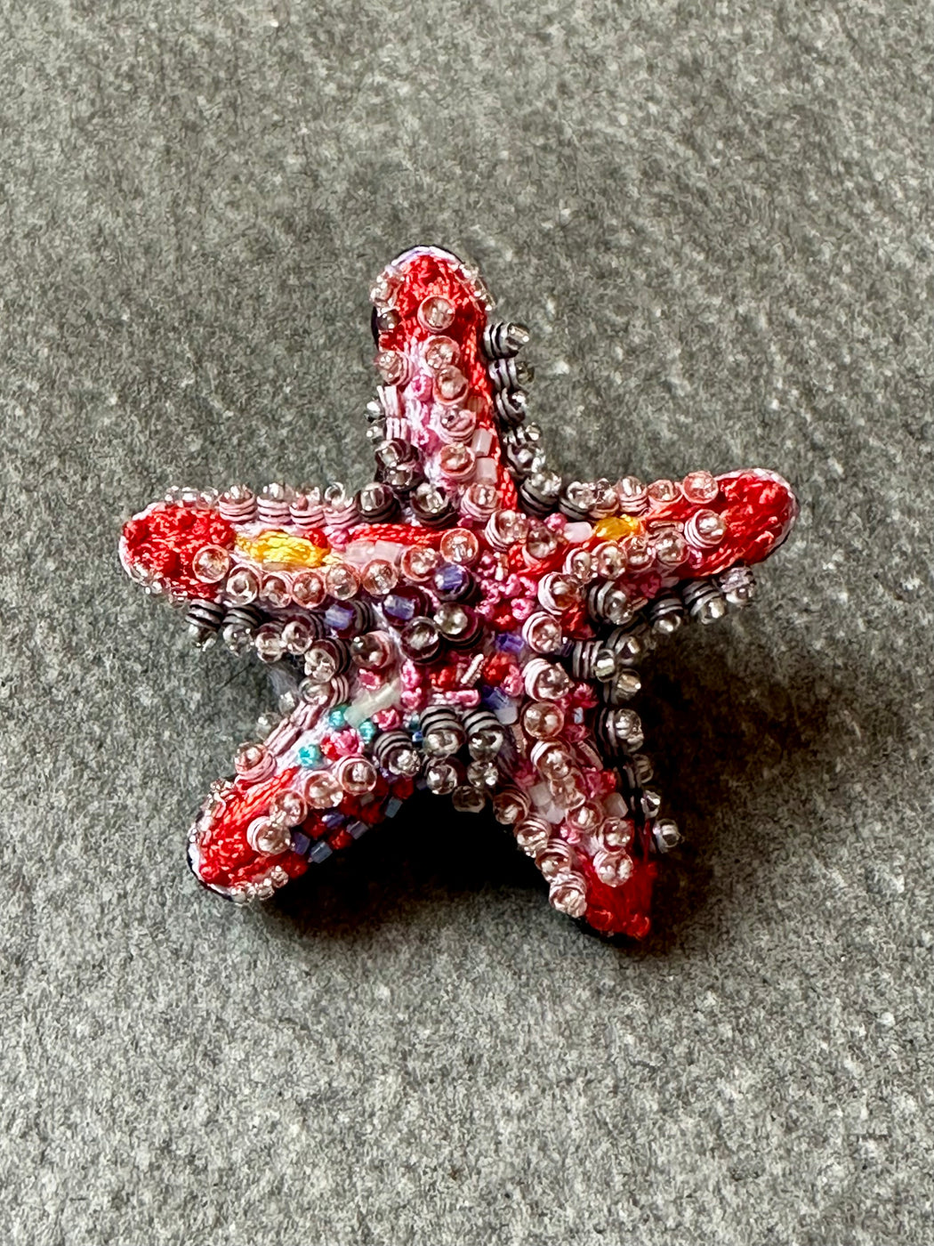 "Pink Starfish" Brooch by Trovelore