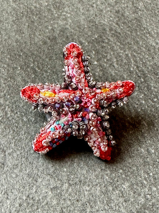 "Pink Starfish" Brooch by Trovelore