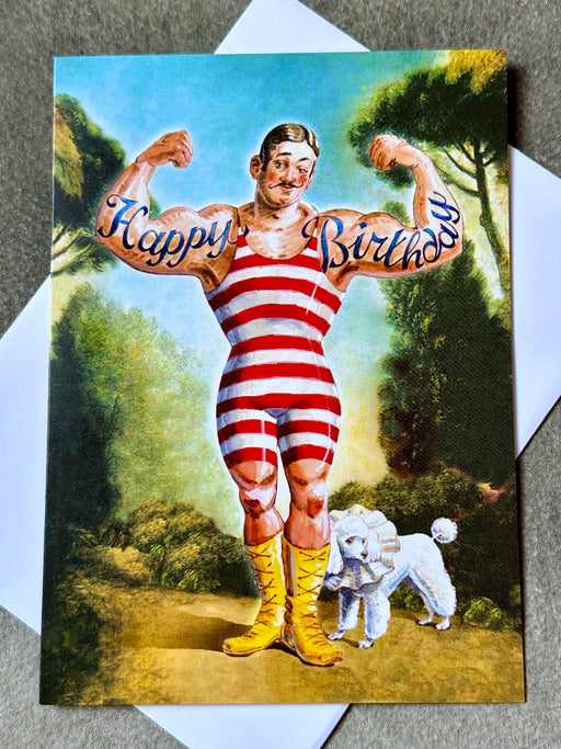 "Strong Man" Birthday Card
