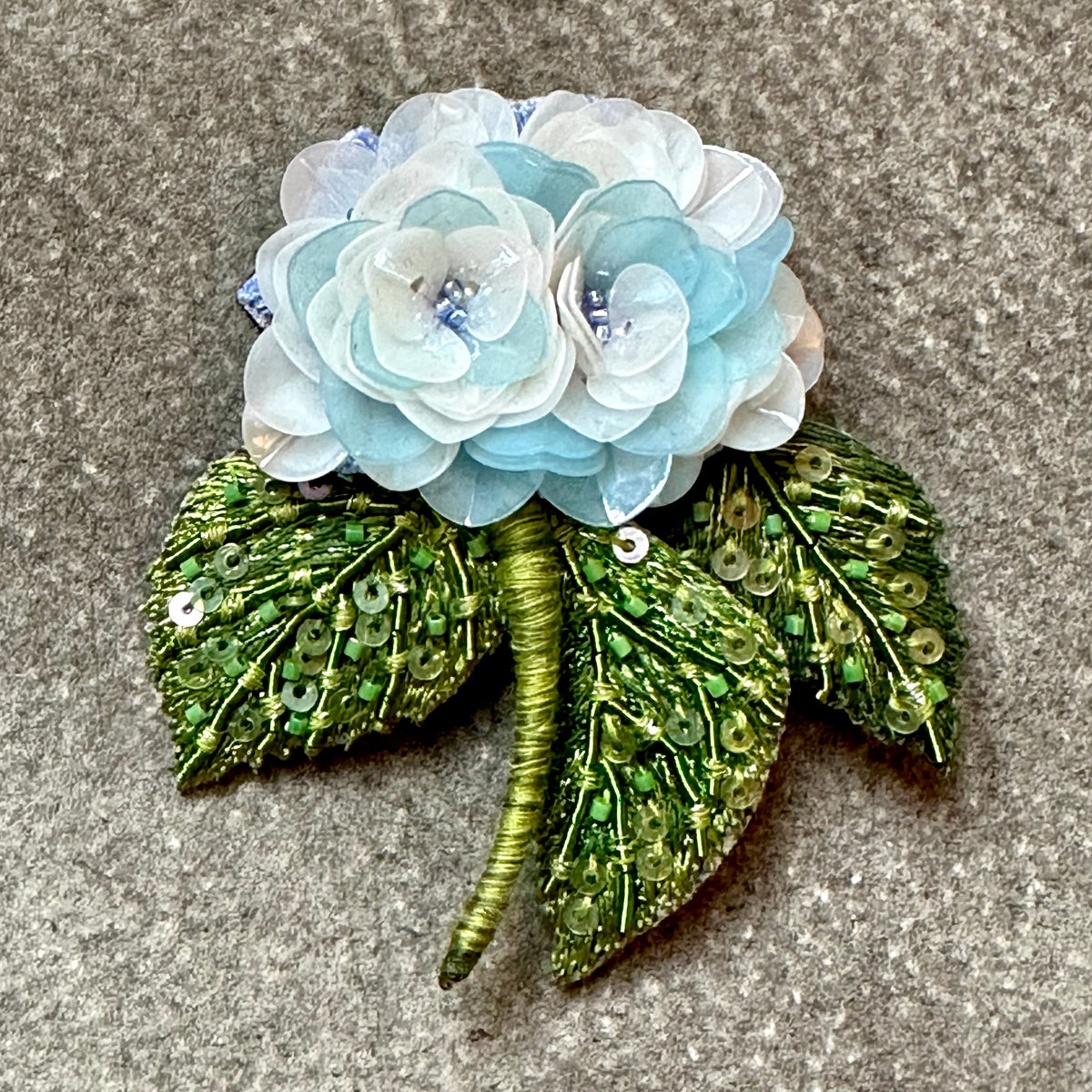 Vintage Minty Moonglow-Style Floral Brooch with Green Iridescent Center Mint Green Enamel Domed Flower Cluster Brooch, 1960s  main image 3