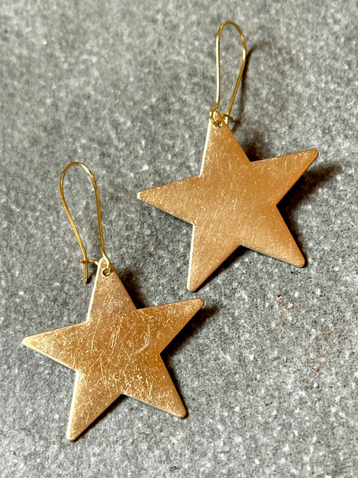 "Gold Star" Earrings by Susan Najarian