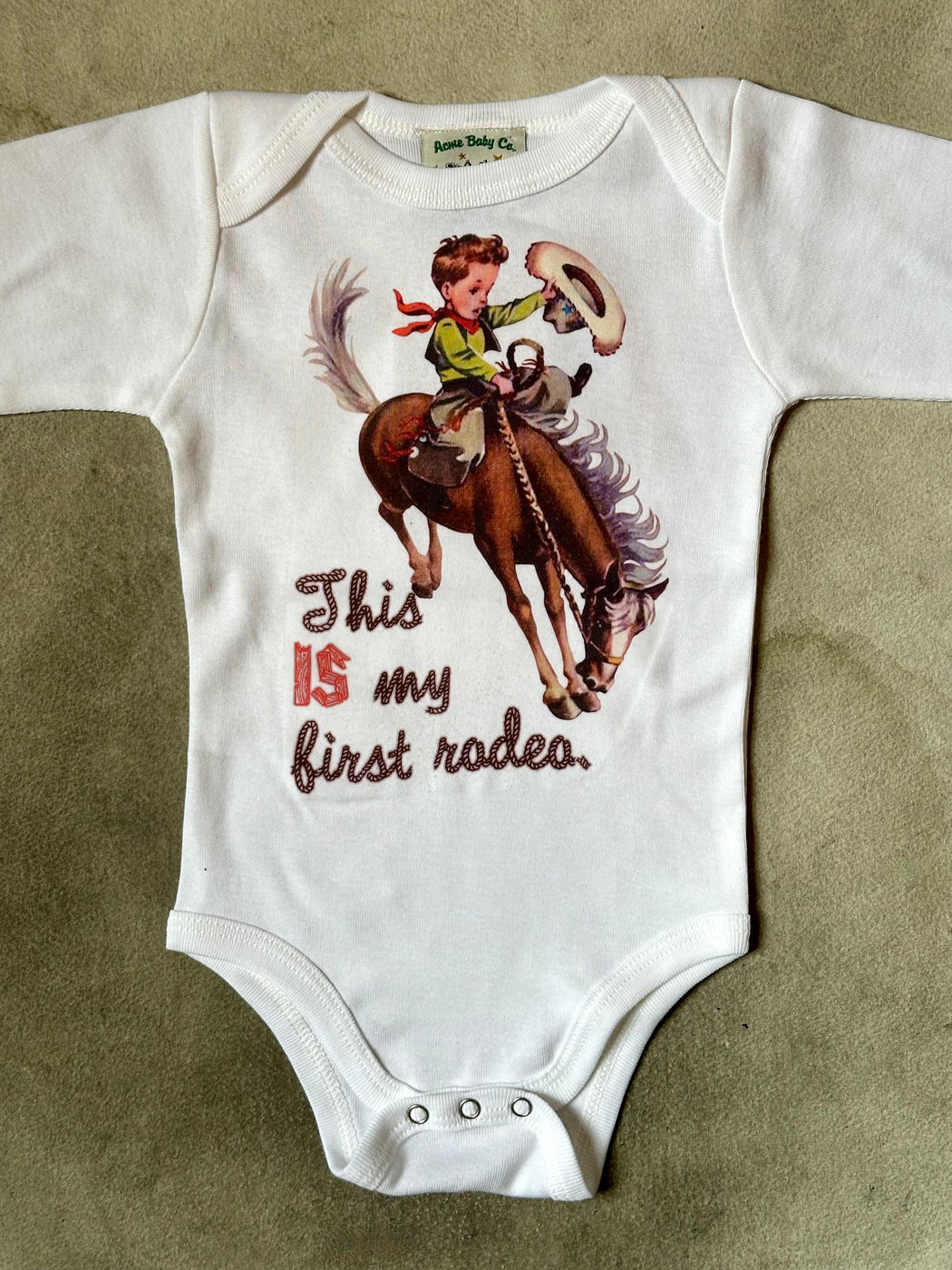 "First Rodeo" Cotton Onesie