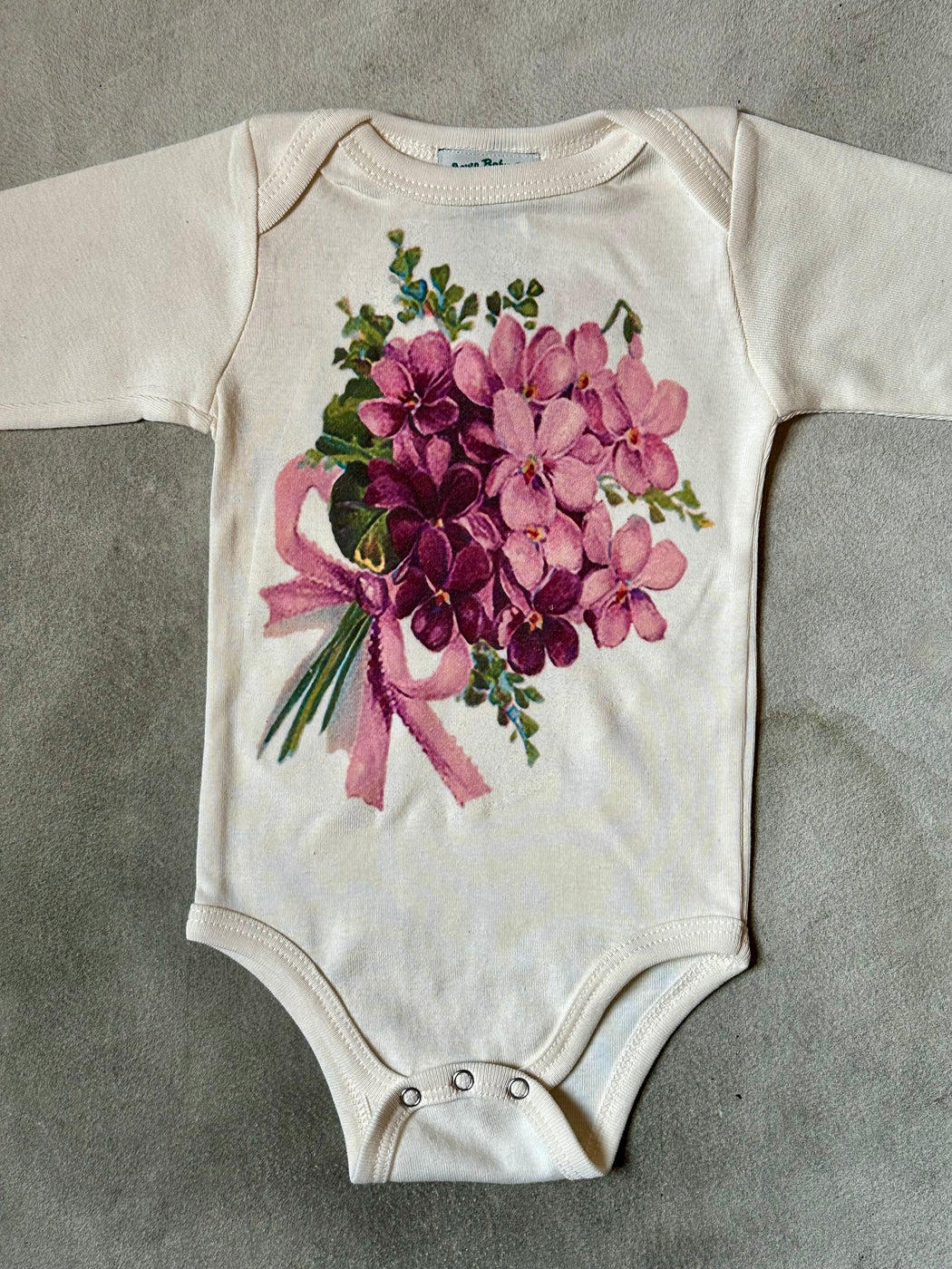 "Violets" Cotton Onesie