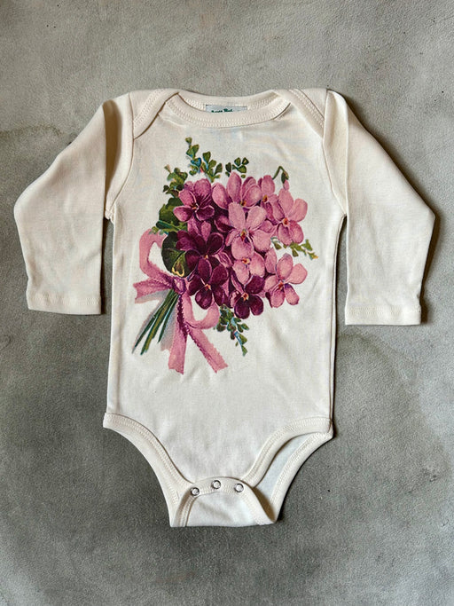 "Violets" Cotton Onesie