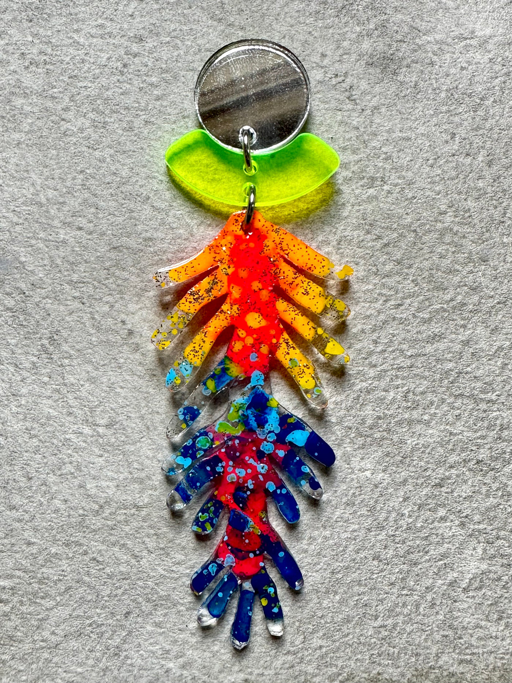 "Feather" Resin Earrings by Christina Misic