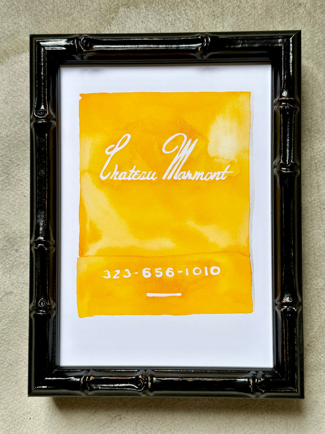 "Chateau Marmont" Matchbook Watercolor Print by Jessica Rowe