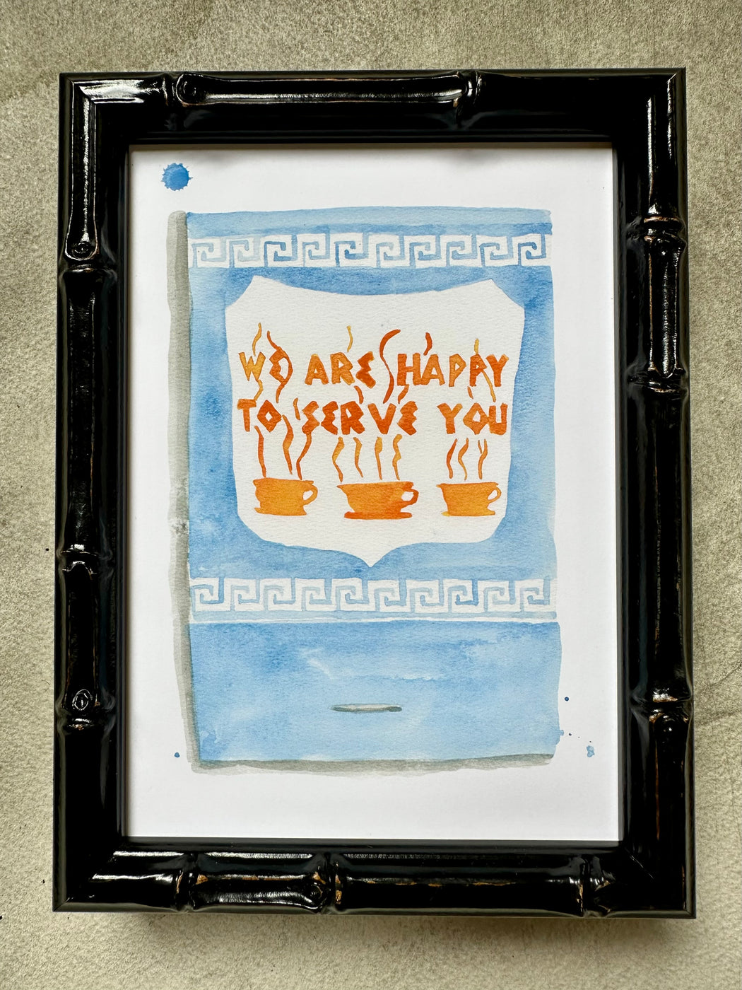 "Coffee Shop" Matchbook Watercolor Print by Jessica Rowe