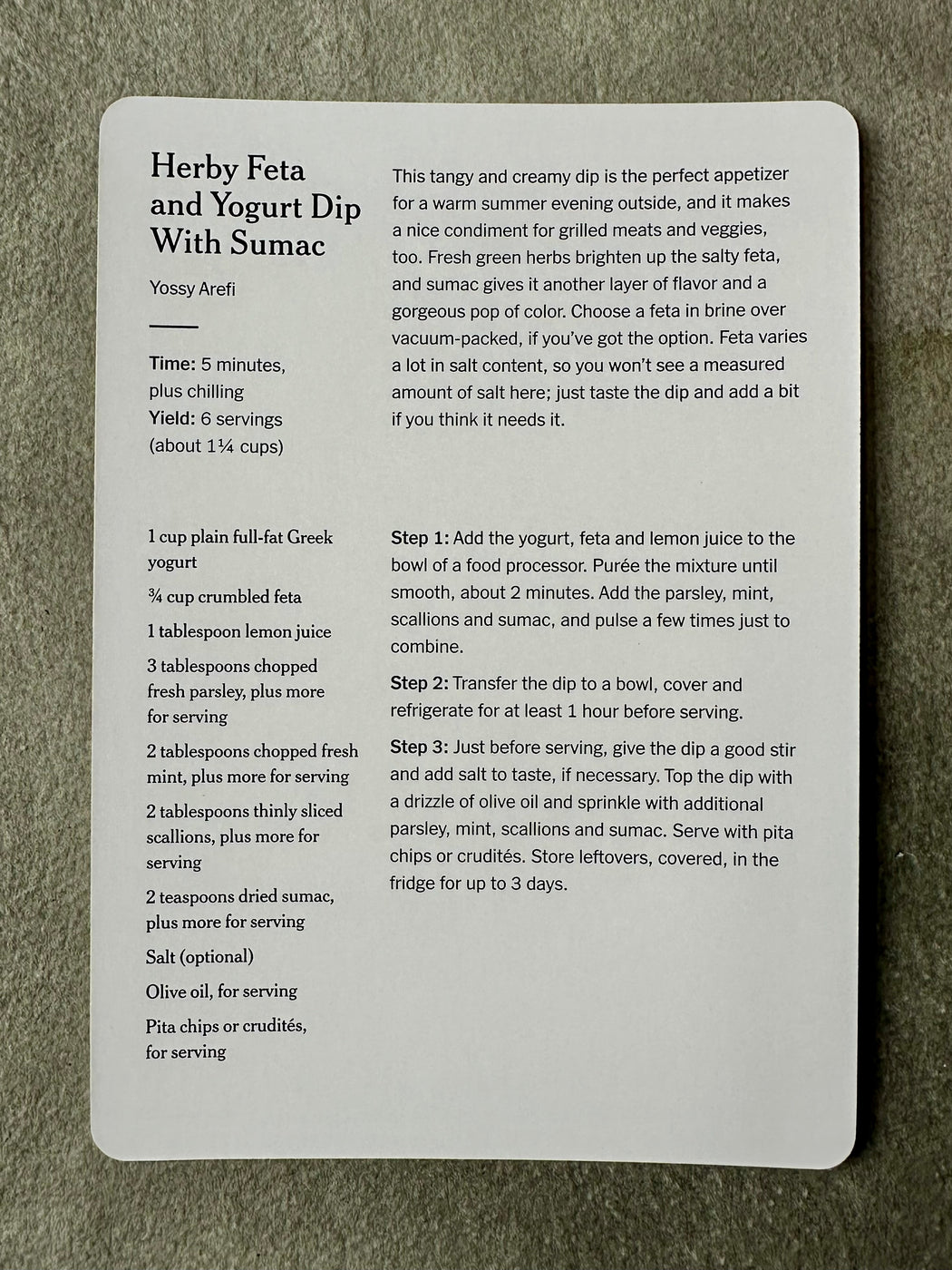 "Appetizer Deck" by The New York Times