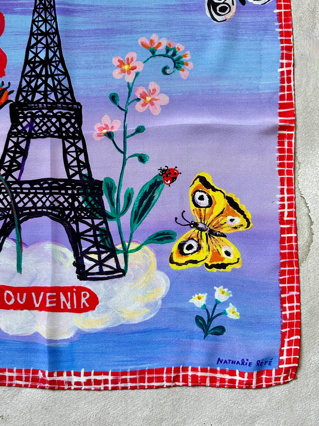 Nathalie Lete "Paris" Silk Pocket Square