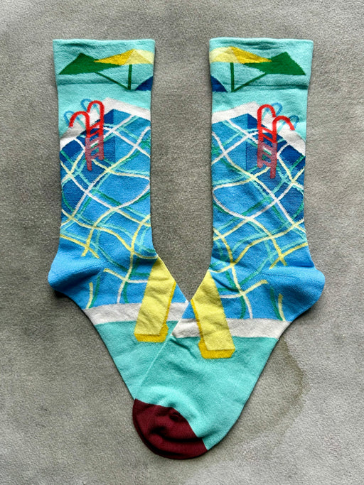 "The Swimming Pool" Socks by Bonne Maison