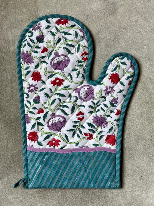 "Loews" Cotton Block-Printed Oven Mitt