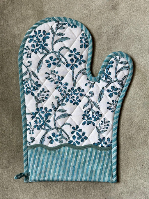 "Sanibel" Cotton Block-Printed Oven Mitt (Copy)