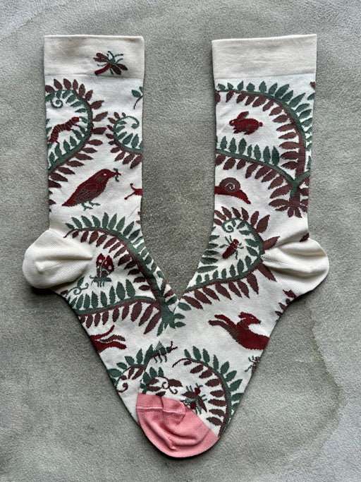 "Birds & Ferns" Socks by Bonne Maison