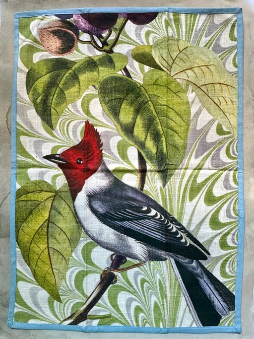 "Bird" Piped Tea Towel by Thomas Paul