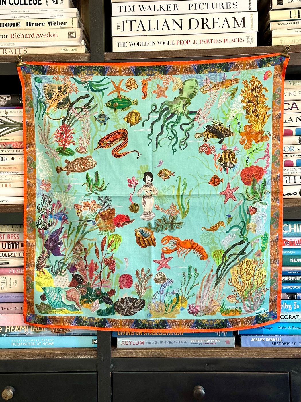 Nathalie Lete "Sea Life" Cotton Scarf