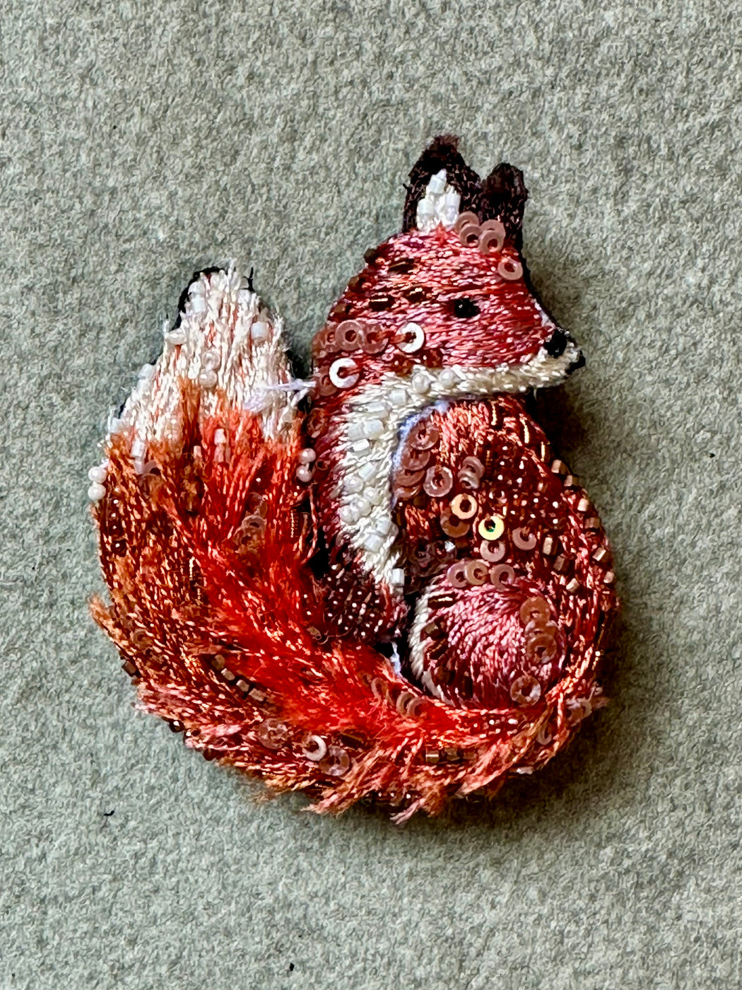 "Red Fox" Brooch by Trovelore