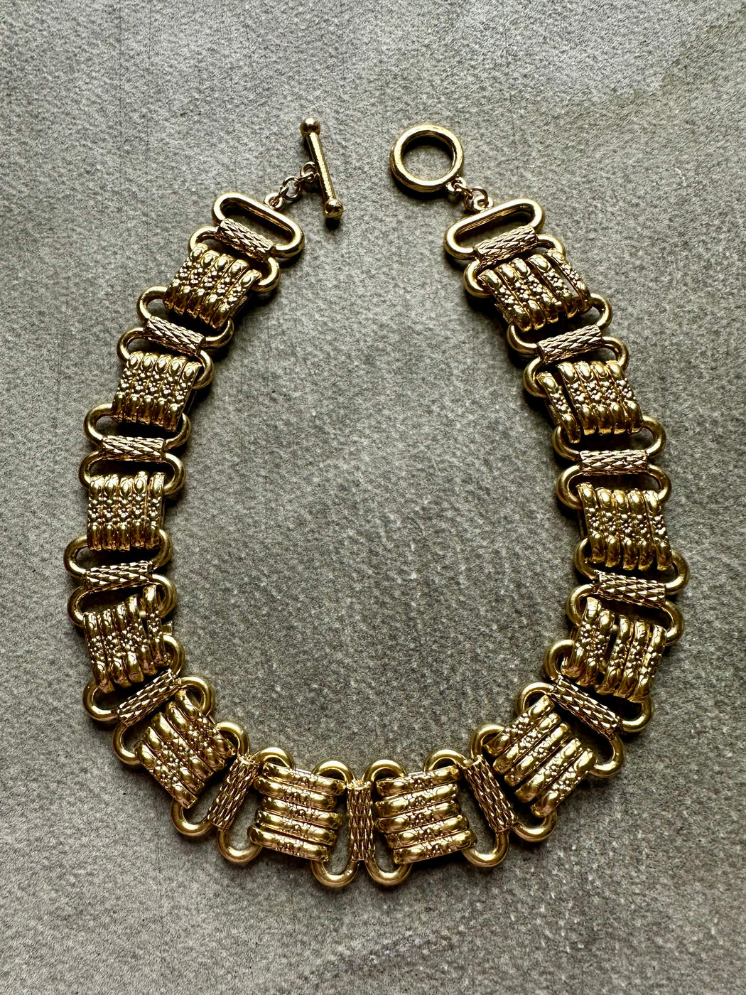 "Textured Link" Choker by Karine Sultan