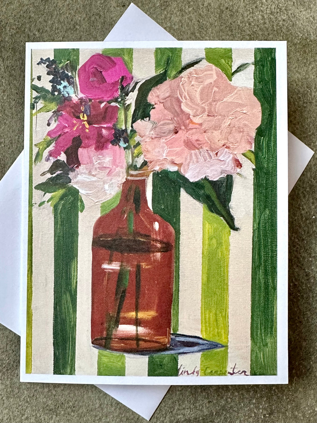 "Apothecary Stripes" Card by Mindy Carpenter