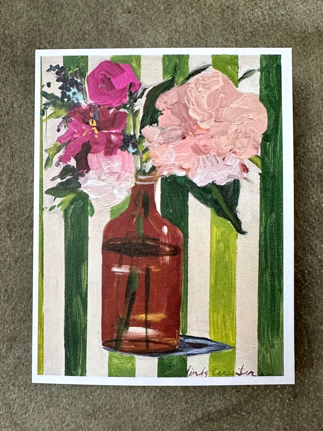 "Apothecary Stripes" Card by Mindy Carpenter
