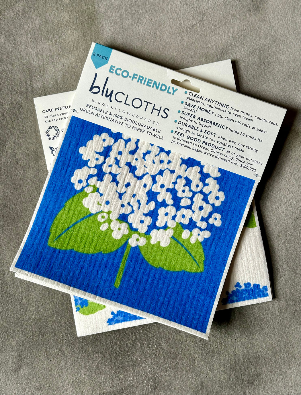 "Hydrangea" Sponge Cloths