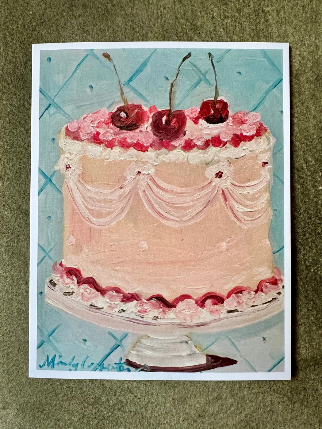 "Pink Party Cake" Card by Mindy Carpenter