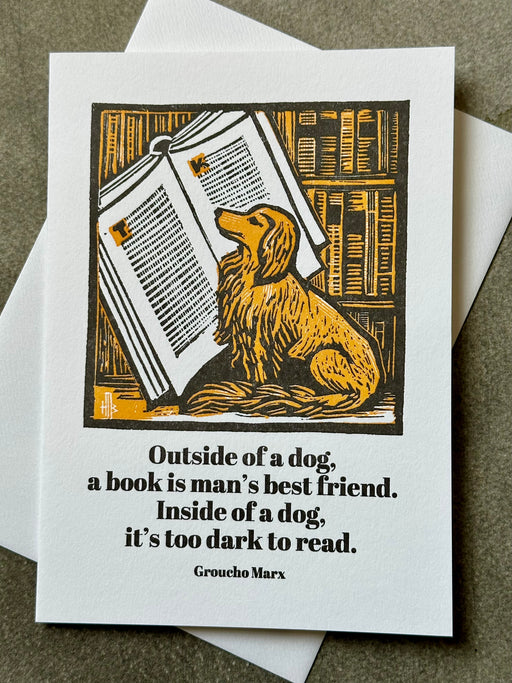 "Dog Reading" Card by Archivist Gallery