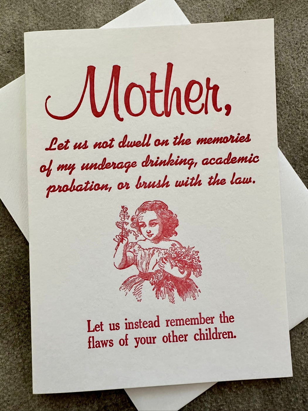 "Mother, let us not dwell on the past.." Card by Archivist Gallery