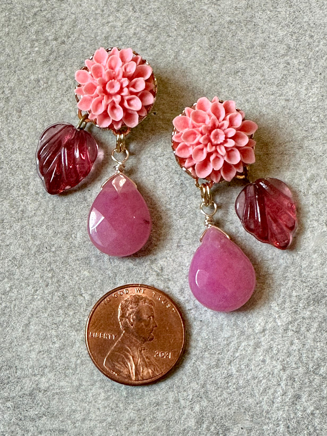 "Peony" Earrings by Sandrine France