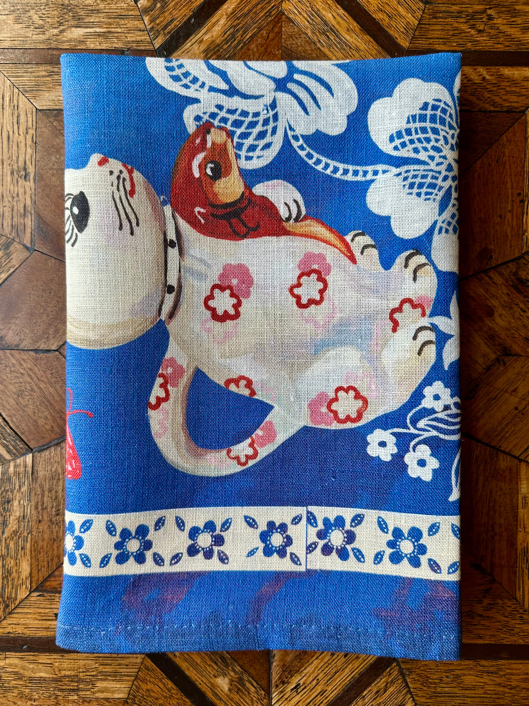 Nathalie Lete "Tea Pot Couple" Linen Tea Towel