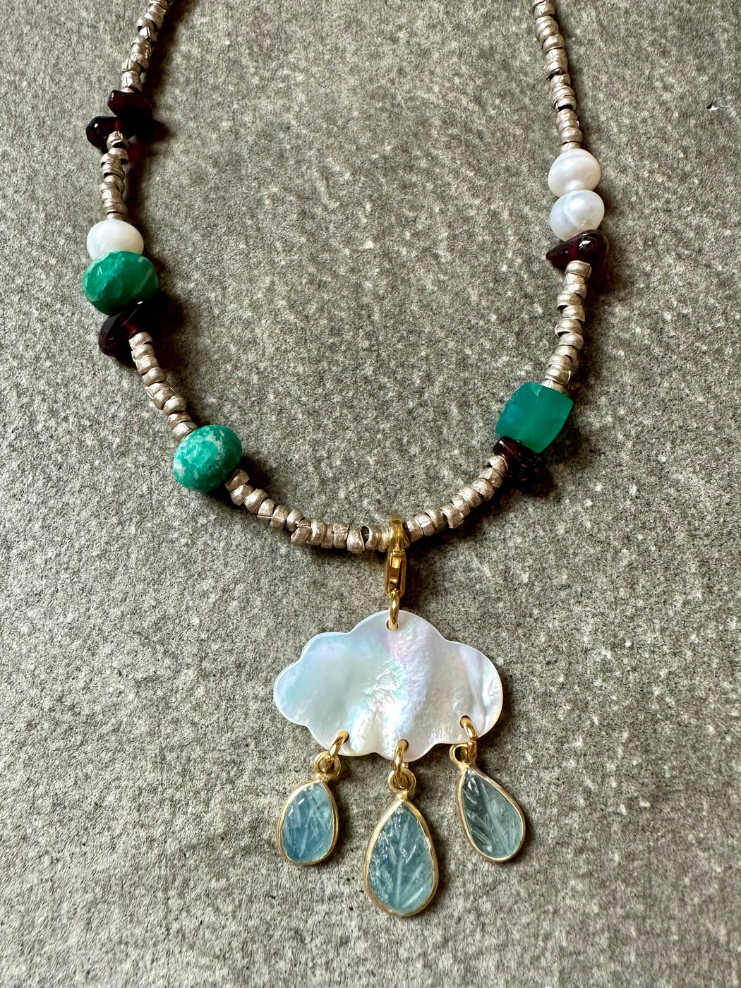 "Showers"  Beaded Necklace by Meredith Waterstraat