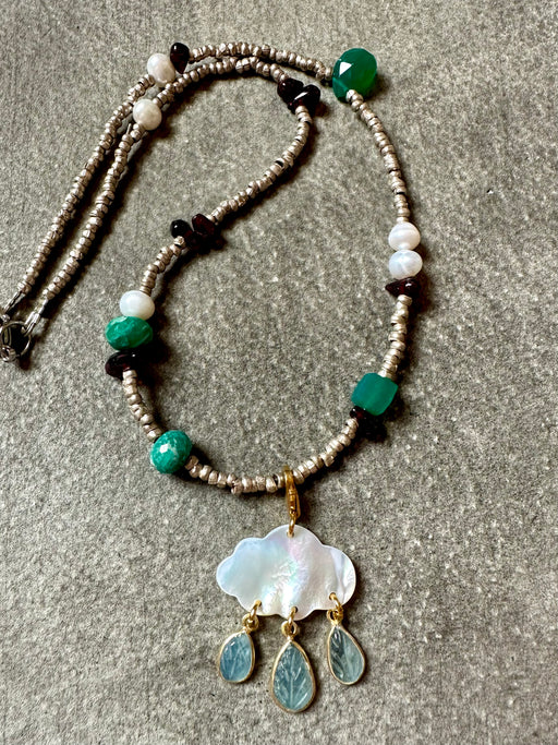"Showers"  Beaded Necklace by Meredith Waterstraat