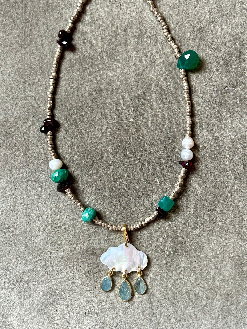 "Showers"  Beaded Necklace by Meredith Waterstraat