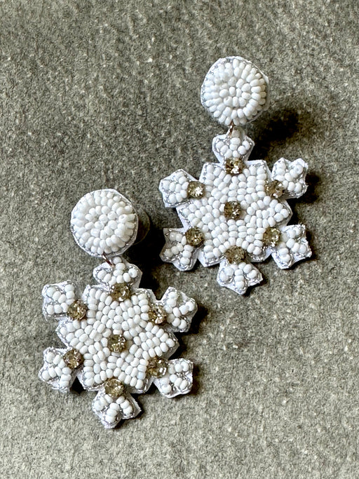 "Snowflake" Beaded Earrings