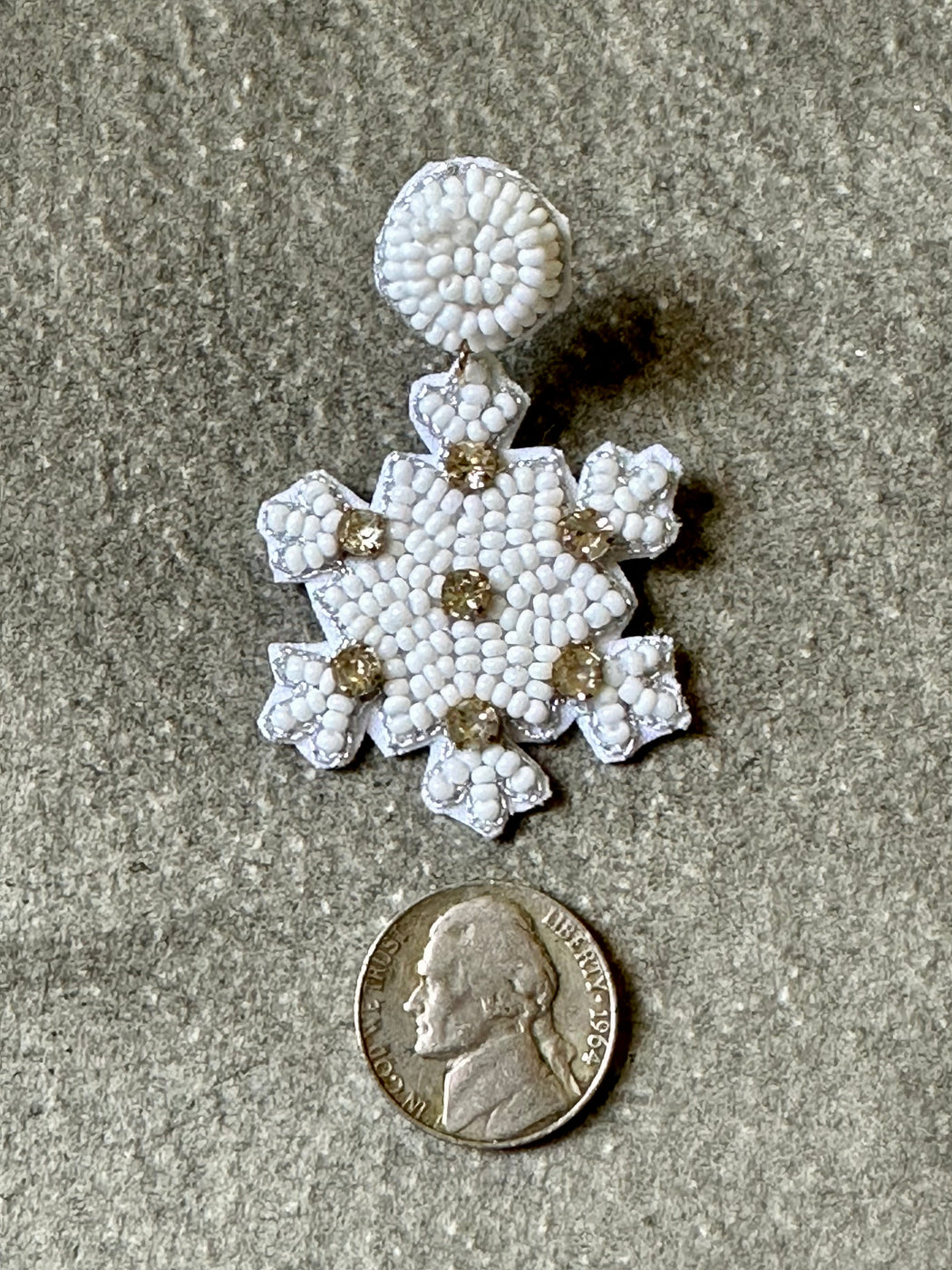 "Snowflake" Beaded Earrings