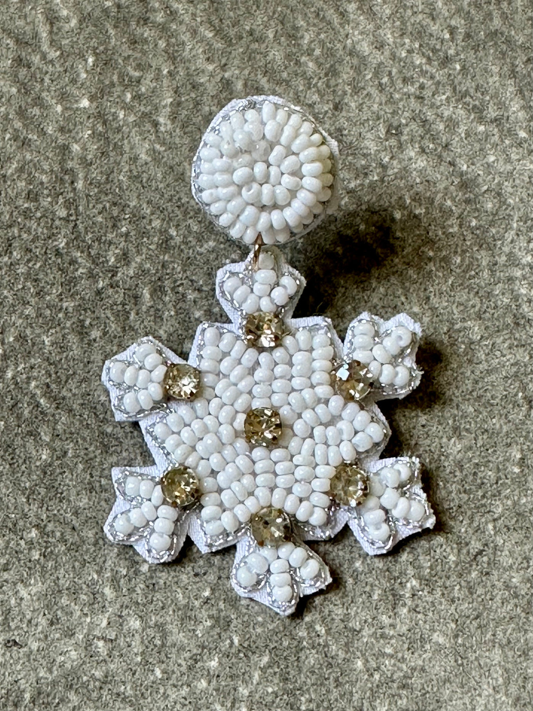 "Snowflake" Beaded Earrings