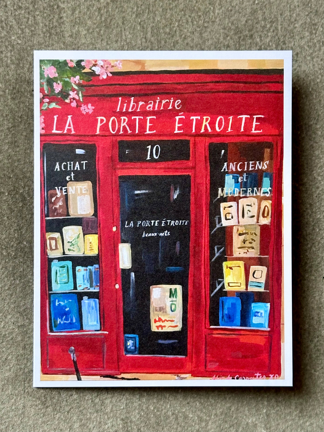 "Paris Bookstore" Card by Mindy Carpenter