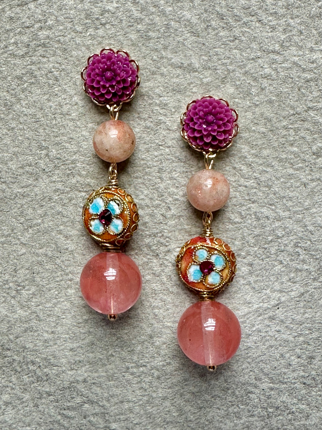 "Fleur" Earrings by Sandrine France