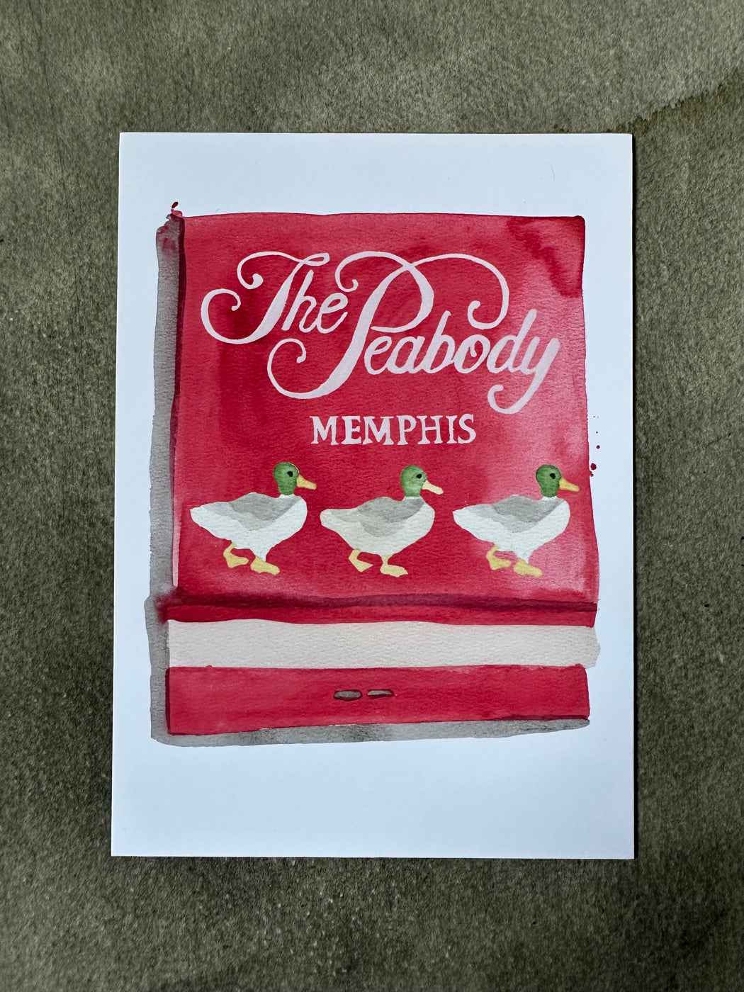 "The Peabody" Matchbook Watercolor Print by Jessica Rowe