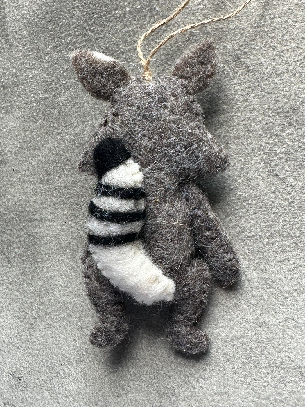 Felted "Raccoon" Ornament