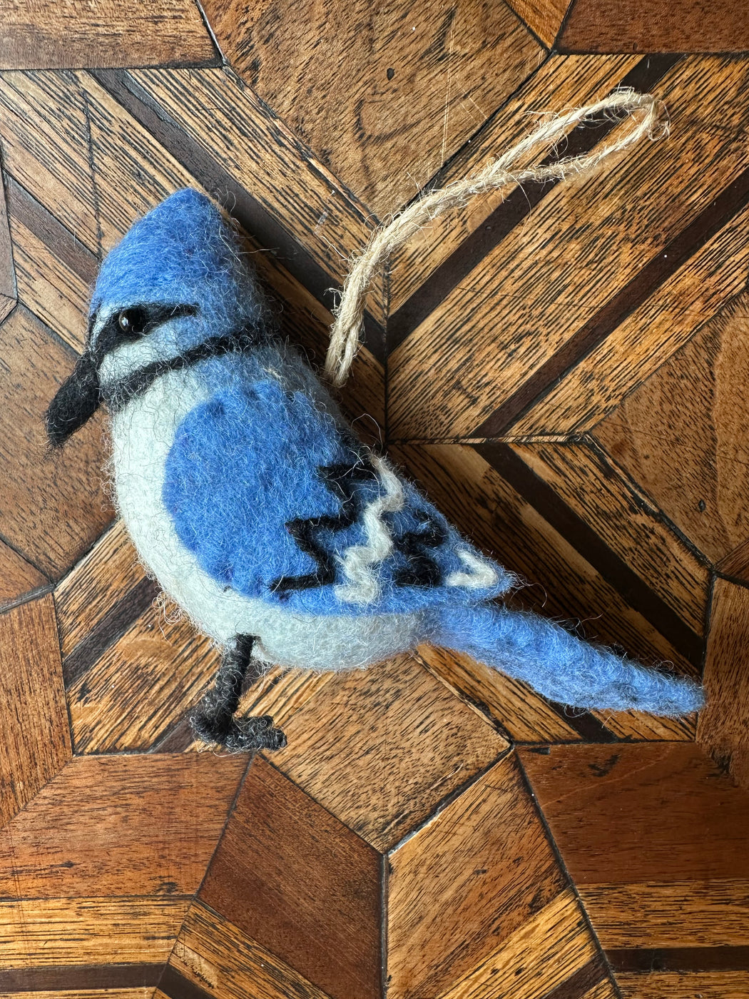 Felted "Blue Jay" Ornament