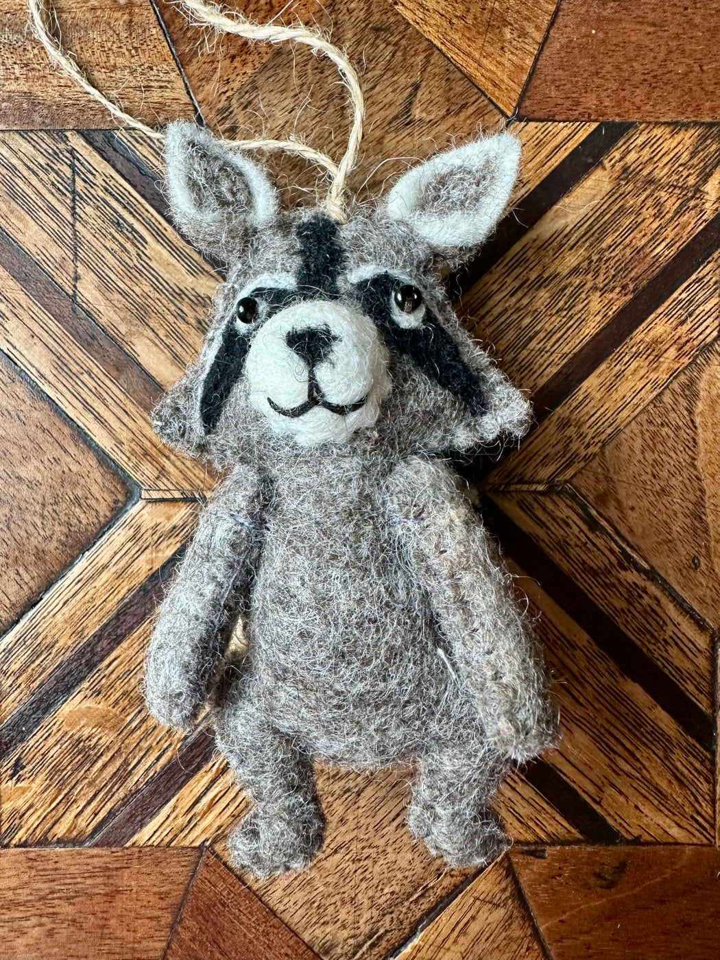 Felted "Raccoon" Ornament