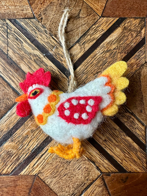 Felted "Rooster" Ornament