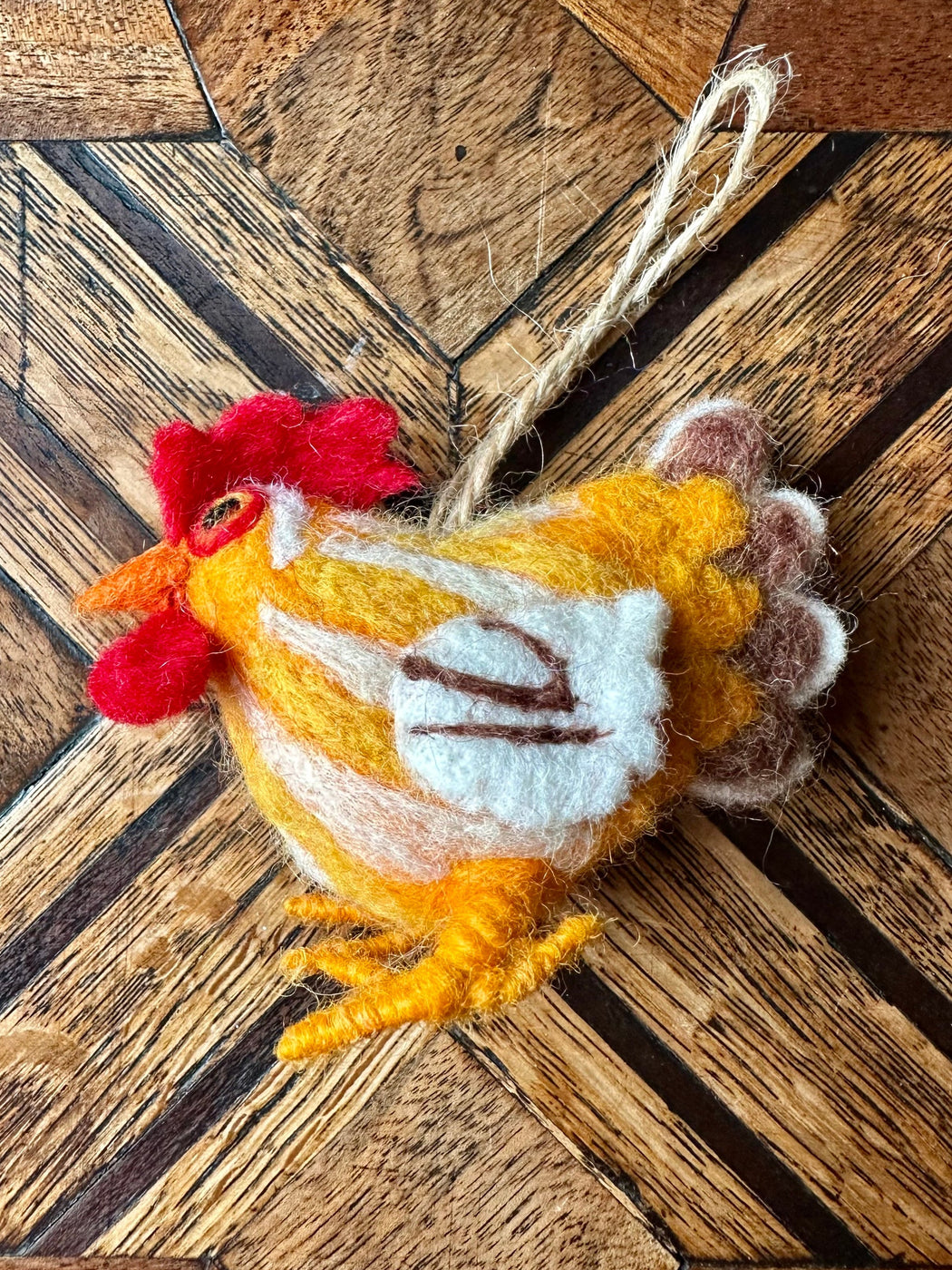 Felted "Rooster" Ornament