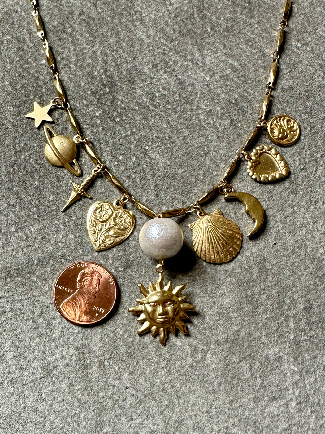 "Sun" Charm Necklace