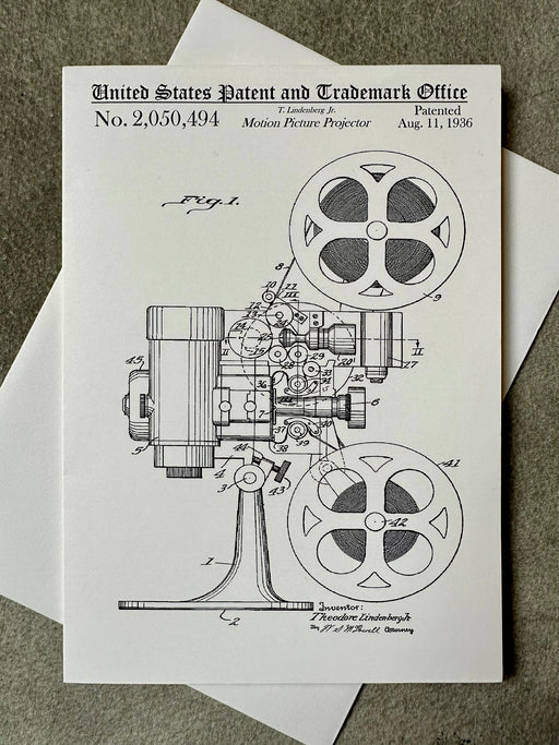 "Motion Picture Projector" Patent Card