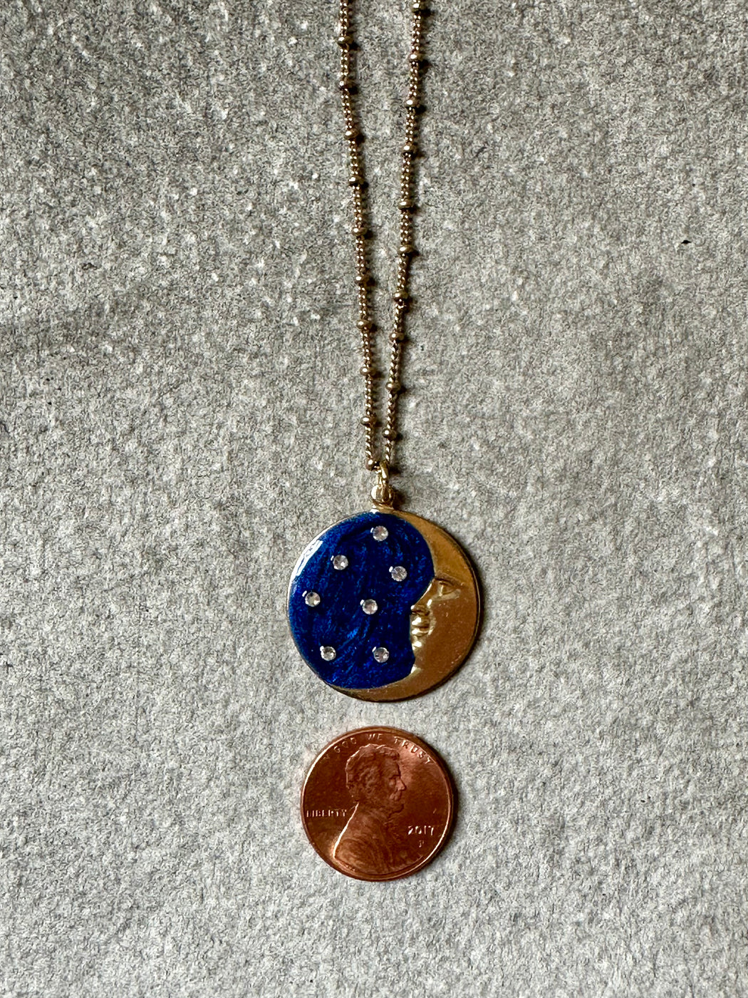 "Moon and Stars" Pendant by Anne Koplik