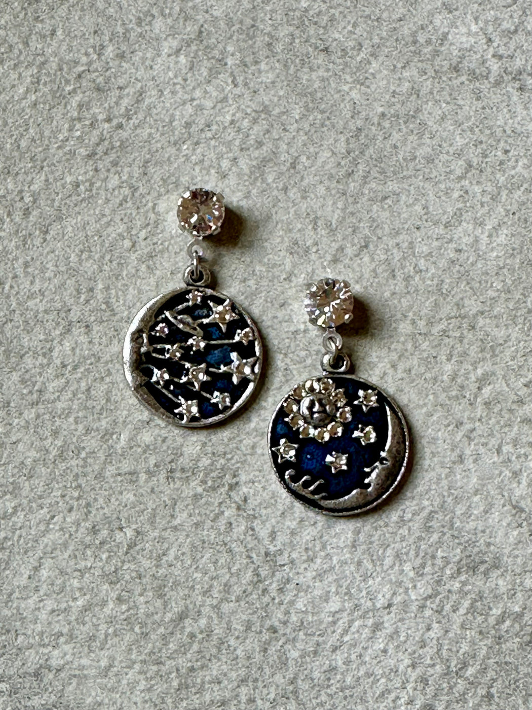 "Moon and Stars" Earrings by Anne Koplik