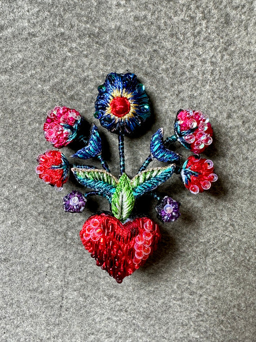 "Frida's Flowers" Brooch by Trovelore