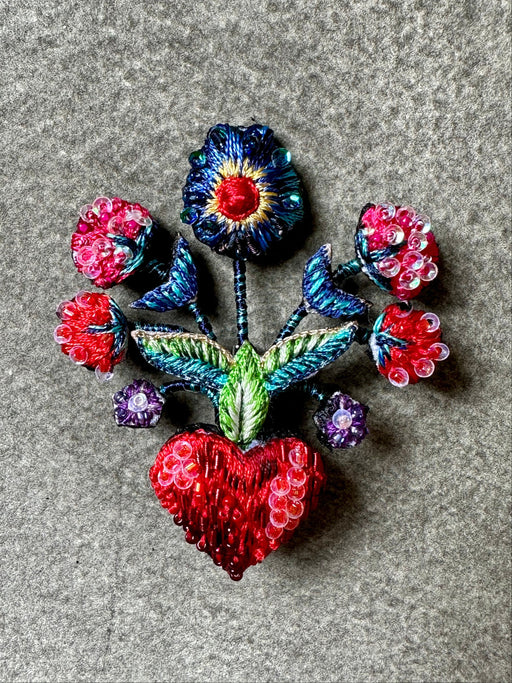 "Frida's Flowers" Brooch by Trovelore